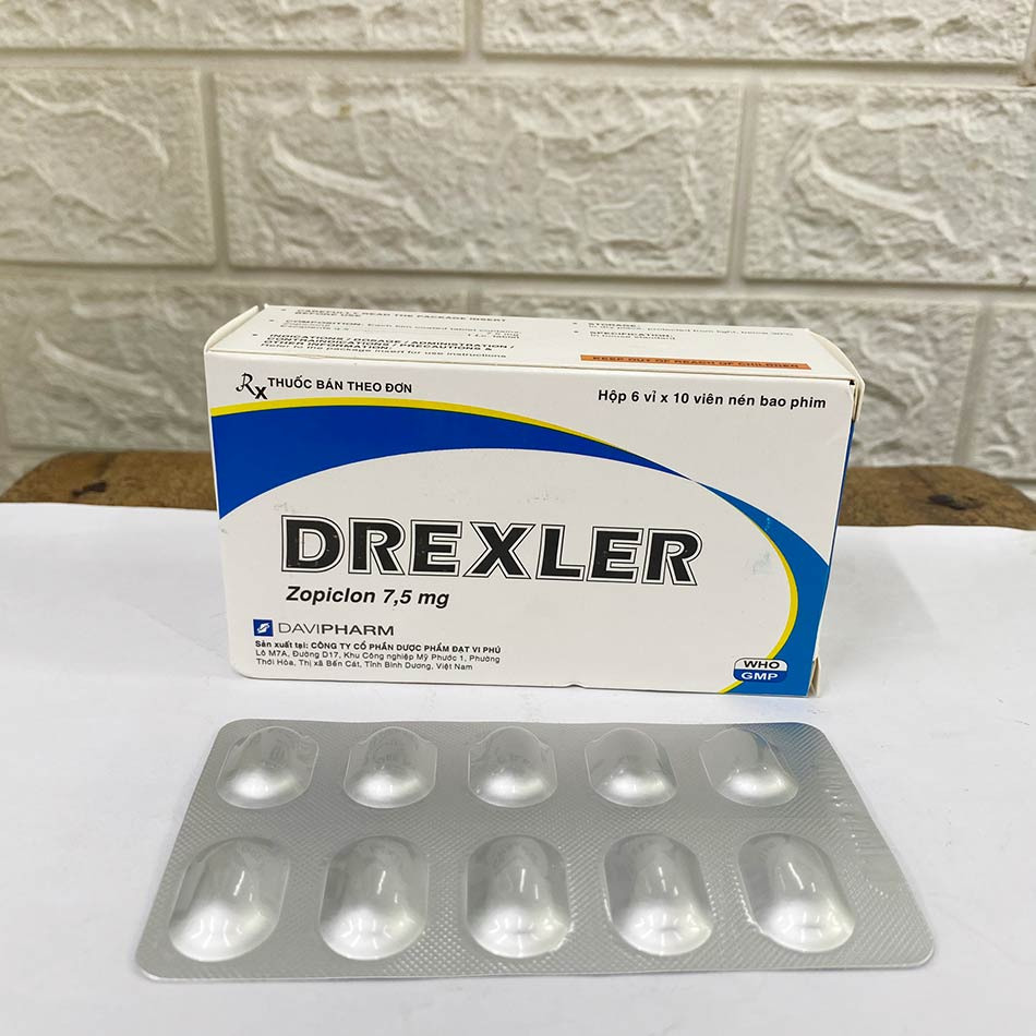Hộp và vỉ thuốc Drexler 7,5 mg