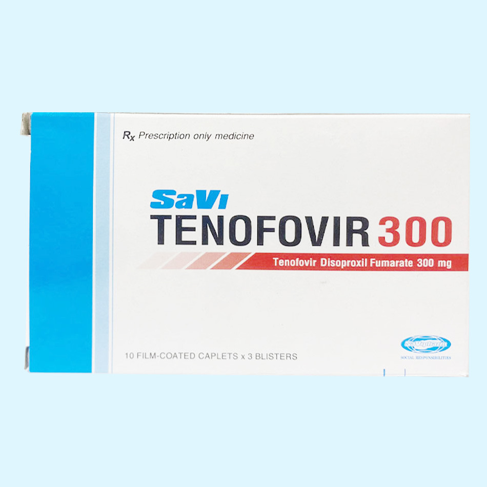 Hình ảnh hộp thuốc Savi Tenofovir 300mg