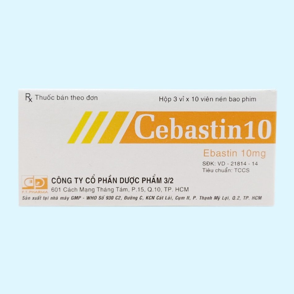 Hộp thuốc Cebastin 10mg