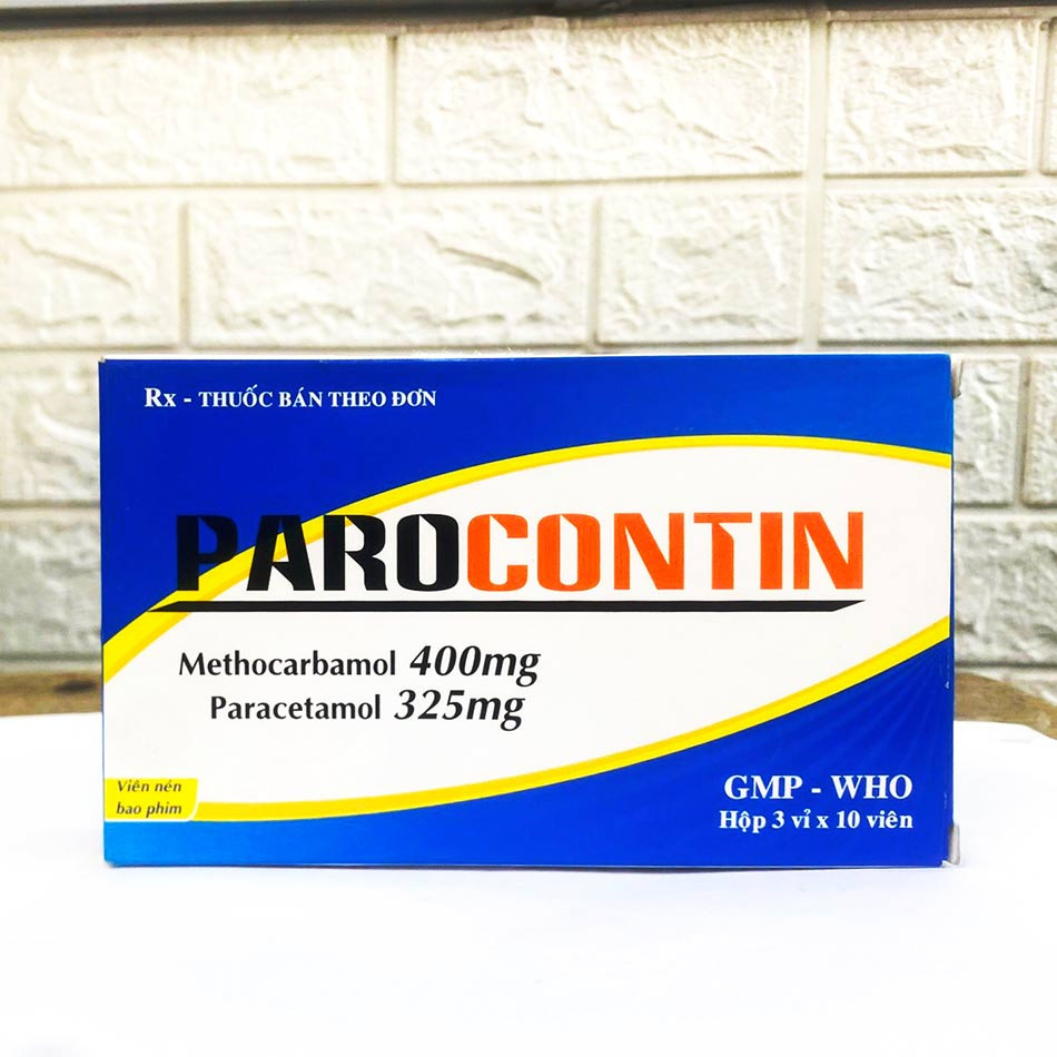 Hộp thuốc giảm đau Parocontin
