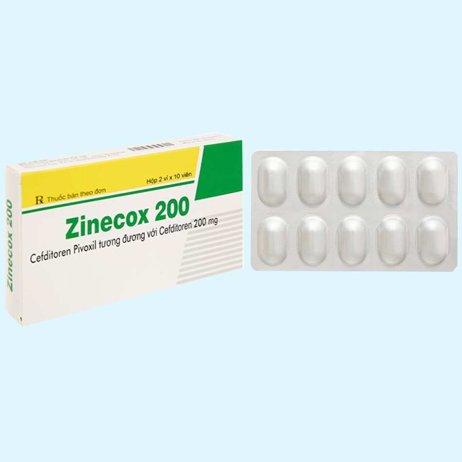 Hộp và vỉ thuốc Zinecox 200