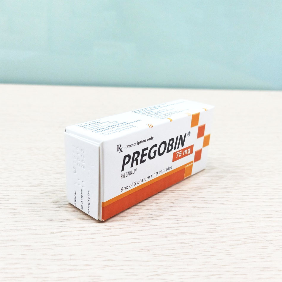 Mặt bên hộp thuốc Pregobin 75mg
