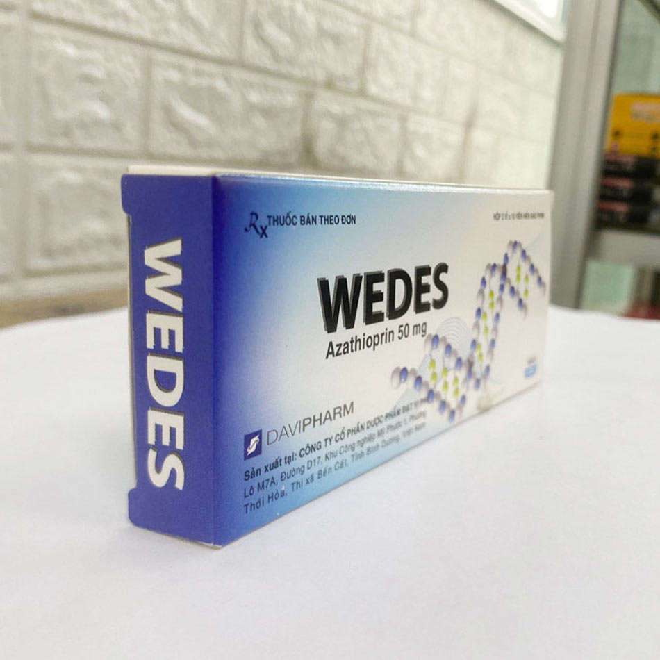 Hình ảnh mặt bên của hộp thuốc Wedes 50mg