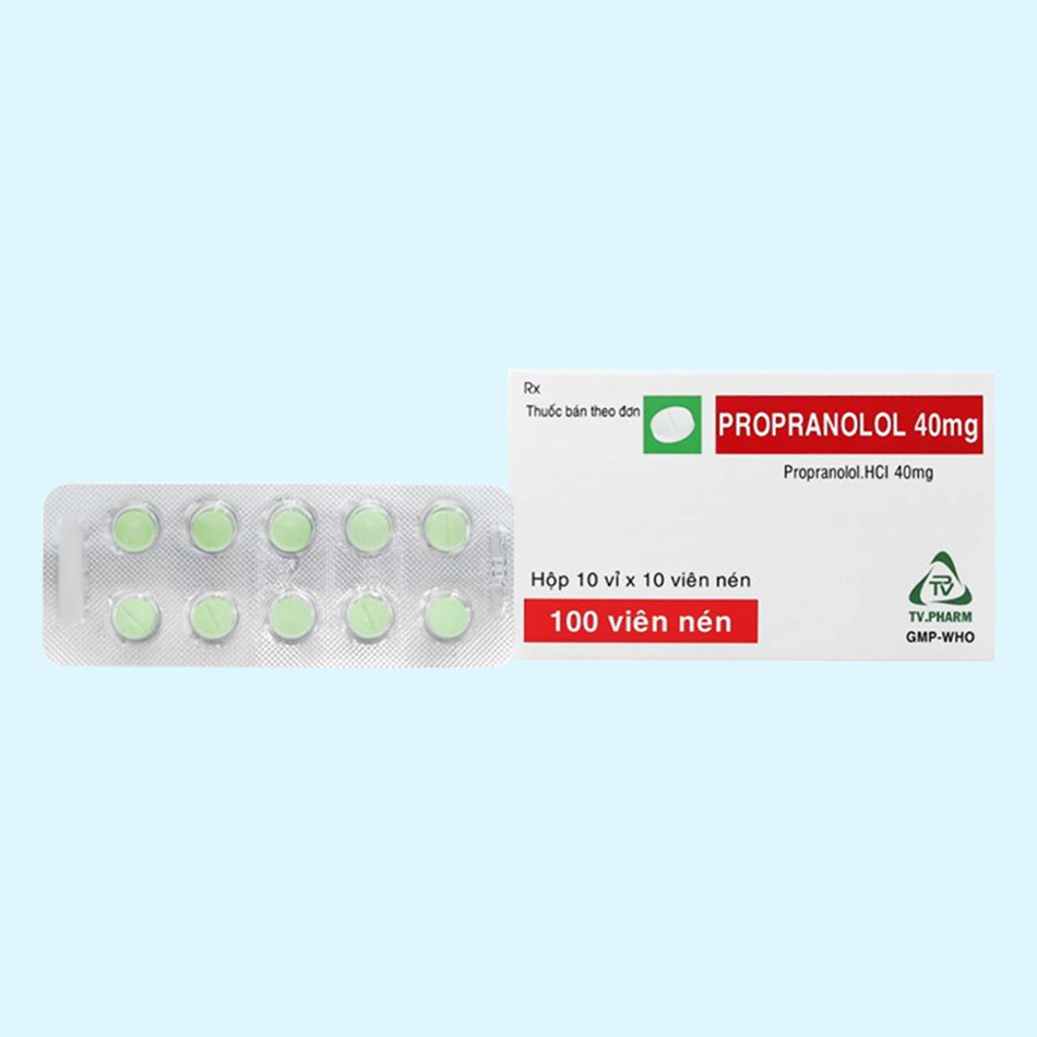 Hình ảnh: Hộp và vỉ thuốc Propranolol 40mg