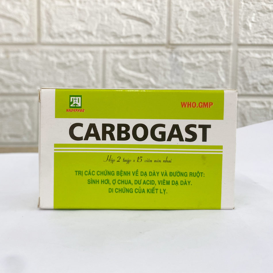 Ảnh hộp thuốc Carbogast chụp tại TAF Healthcare Store
