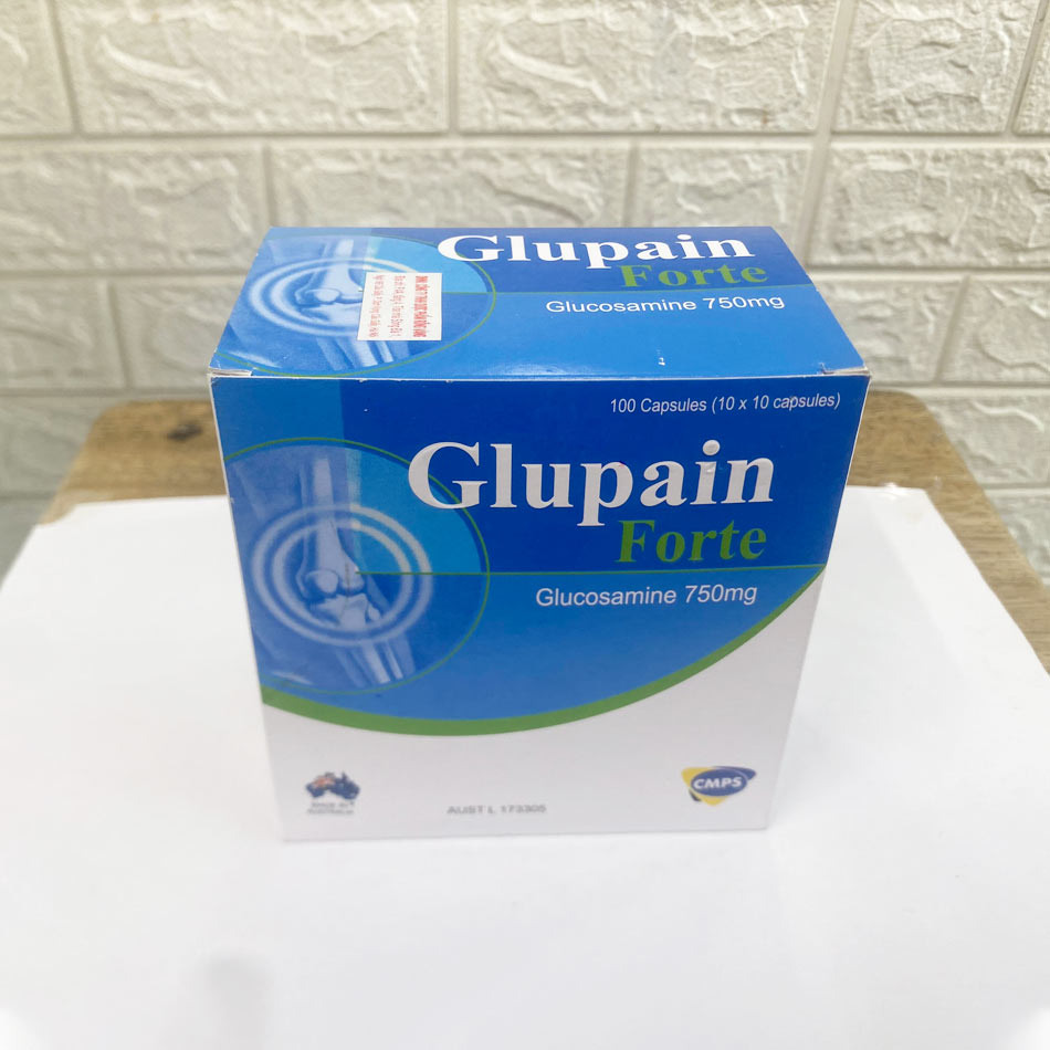 Ảnh hộp thuốc Glupain Forte 750mg được chụp tại nhà thuốc TAF Healthcare Store