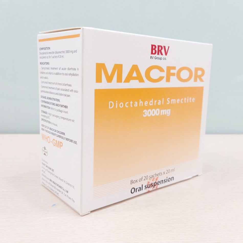 Hộp thuốc Macfor 3000mg chụp tại TAF Healthcare Store