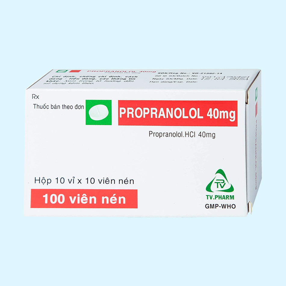 Hộp thuốc Propranolol TV.Pharm