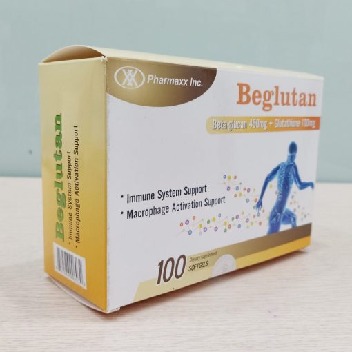Mặt bên hộp sản phẩm Beglutan