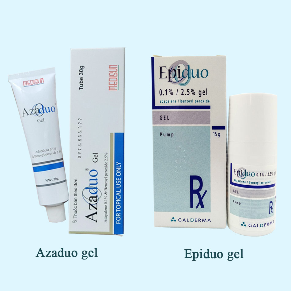 So sánh Azaduo gel và Epiduo gel