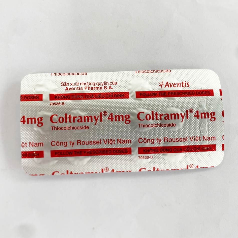 Vỉ thuốc Coltramyl 4mg