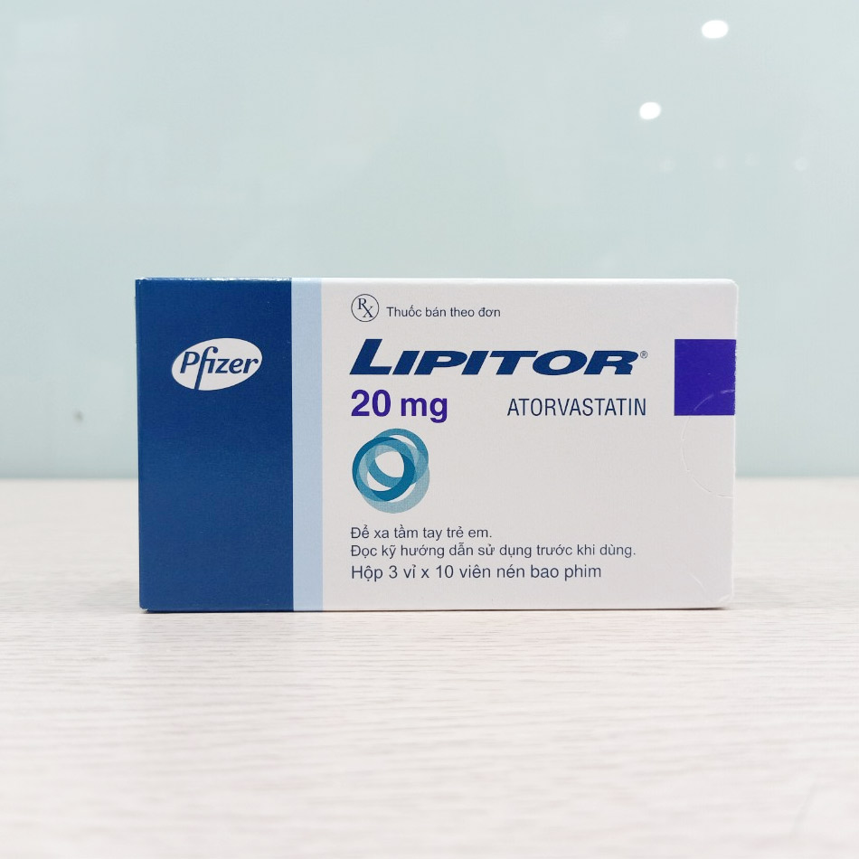 Hình ảnh hộp thuốc Lipitor 20mg 