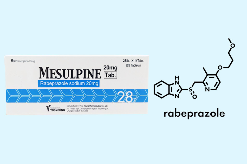 Công thức cấu tạo của hoạt chất Rabeprazol