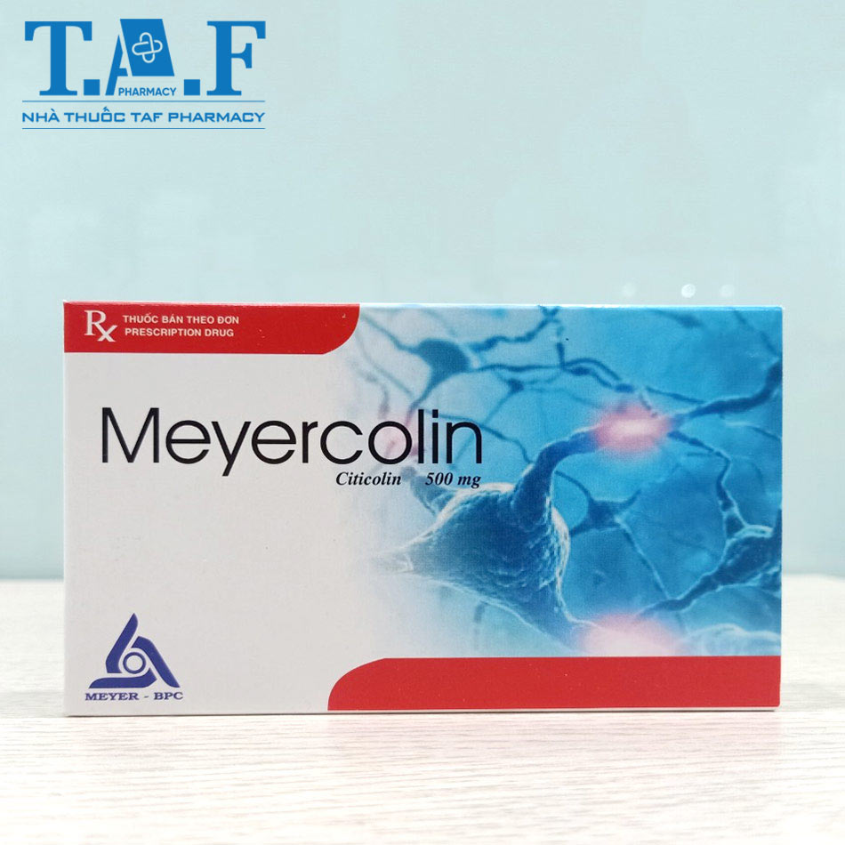 Hình ảnh hộp Meyercolin được chụp tại nhà thuốc TAF Healthcare Store