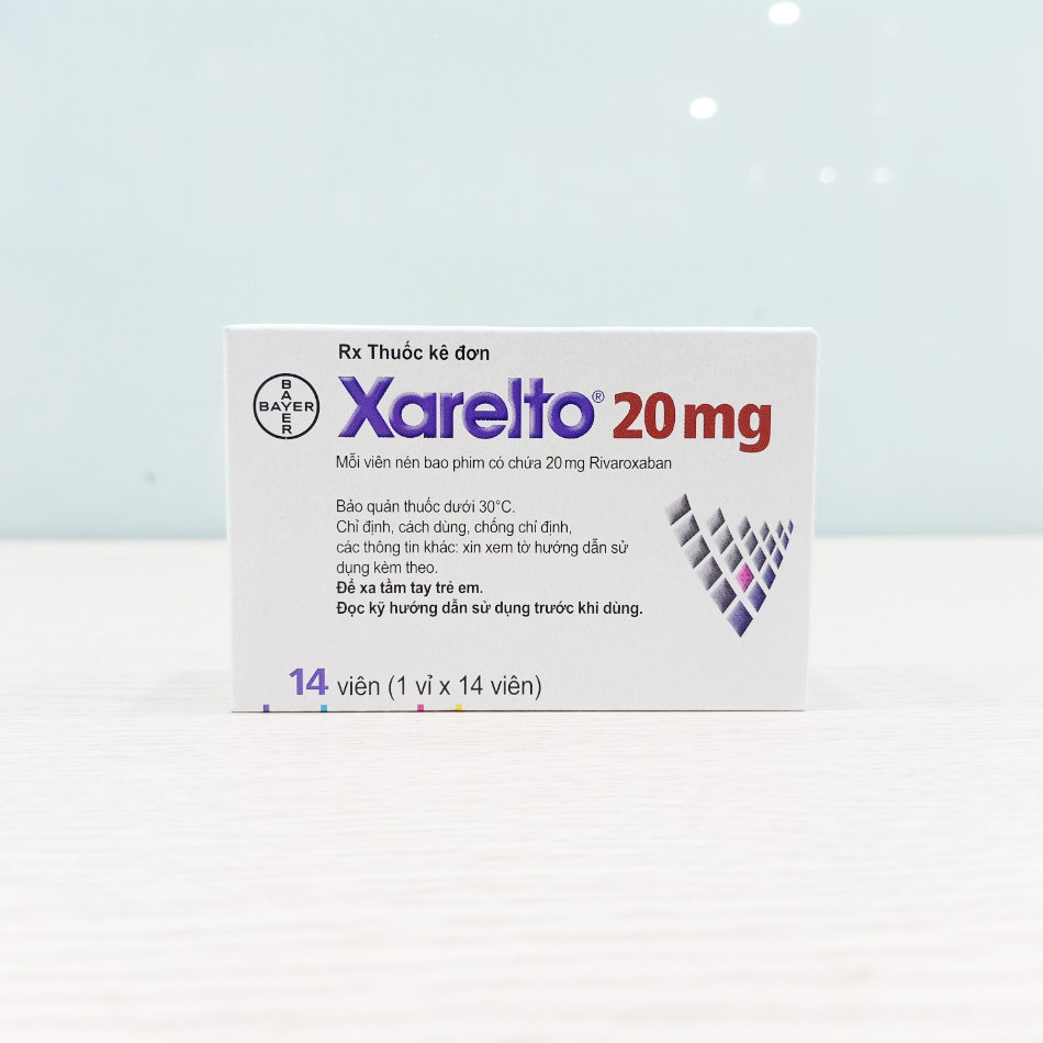 Hình ảnh thuốc Xarelto 20mg được chụp tại TAF Healthcare Store