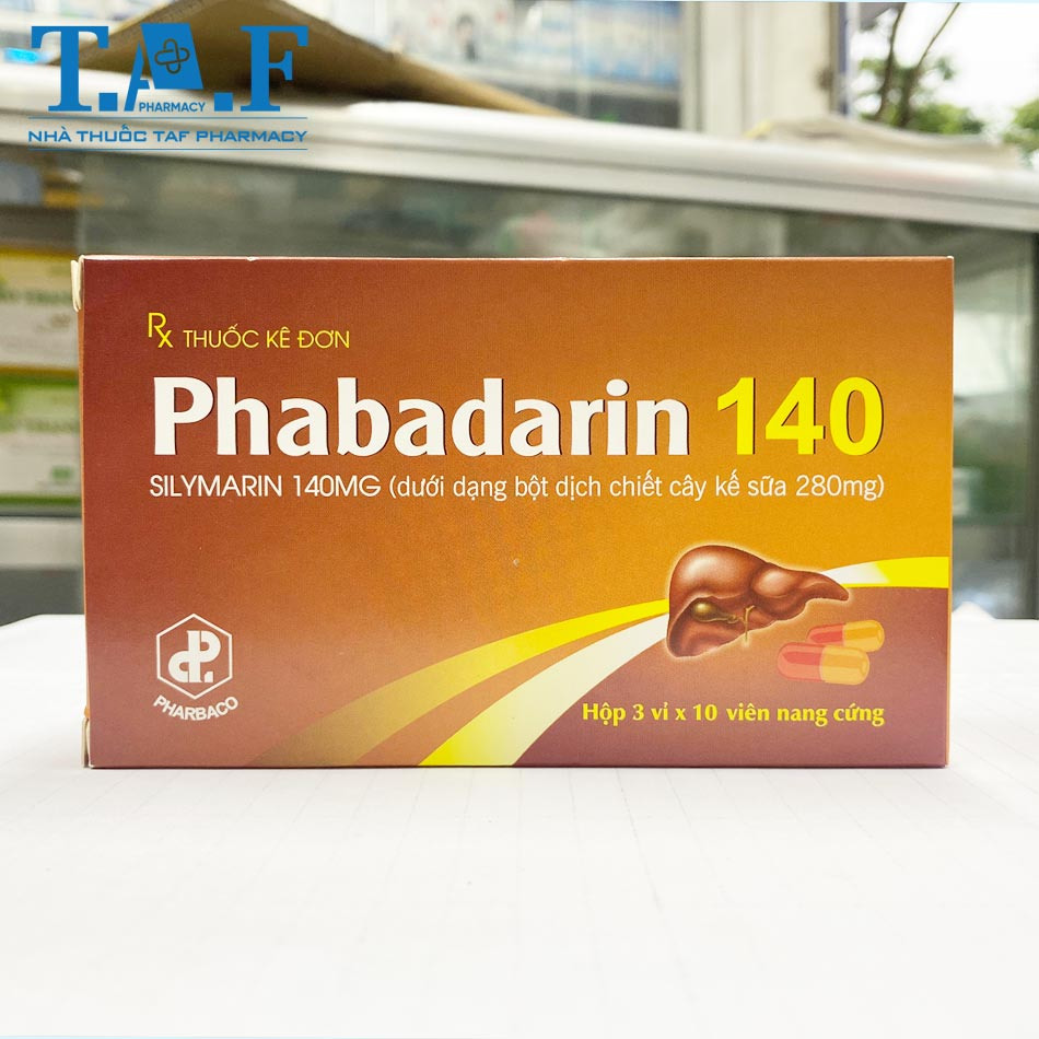 Hình ảnh thuốc hỗ trợ chức năng gan Phabadarin 140 được chụp tại TAF Healthcare Store