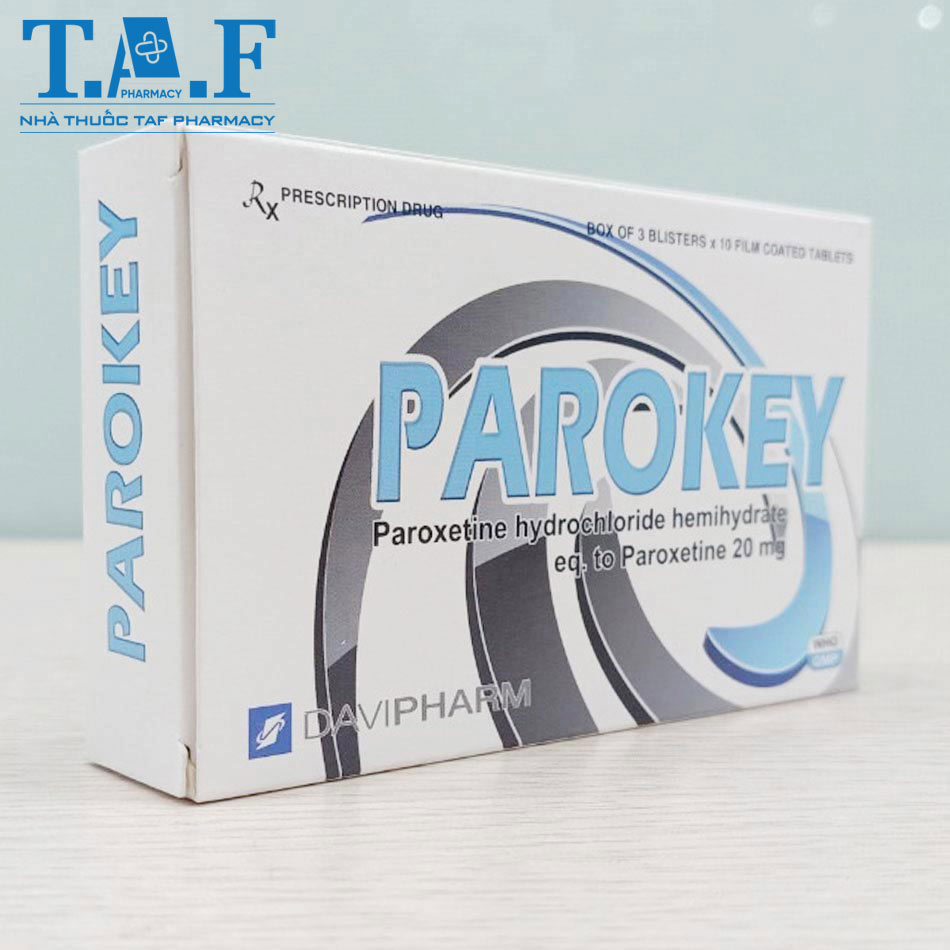 Hộp thuốc Parokey chụp tại nhà thuốc TAF