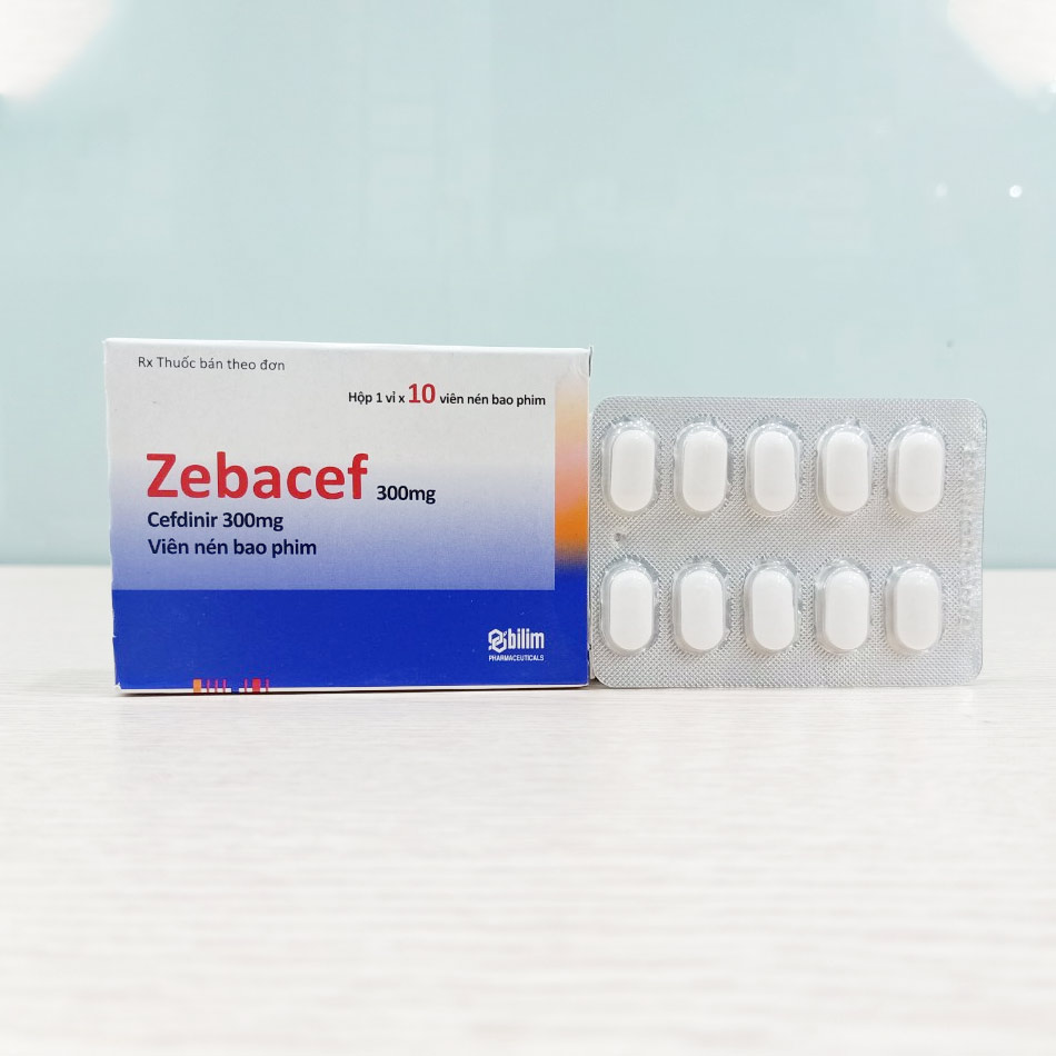 Hộp và vỉ thuốc Zebacef 300mg