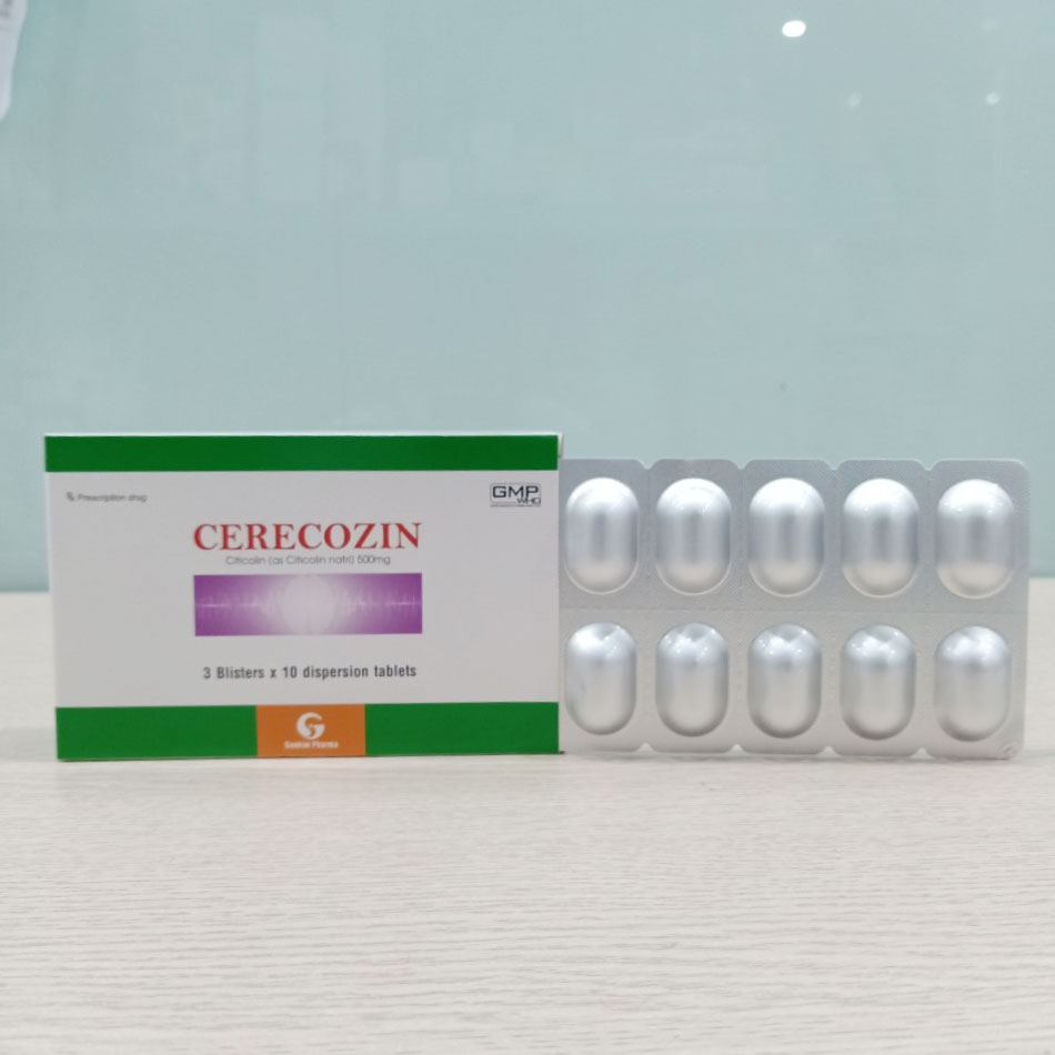 Hộp và vỉ thuốc Cerecozin 500mg