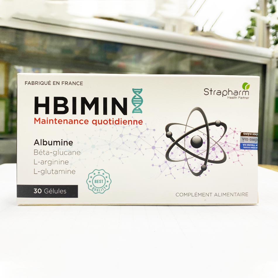 Hộp 30 viên sản phẩm HBimin chụp tại TAF Healthcare Store
