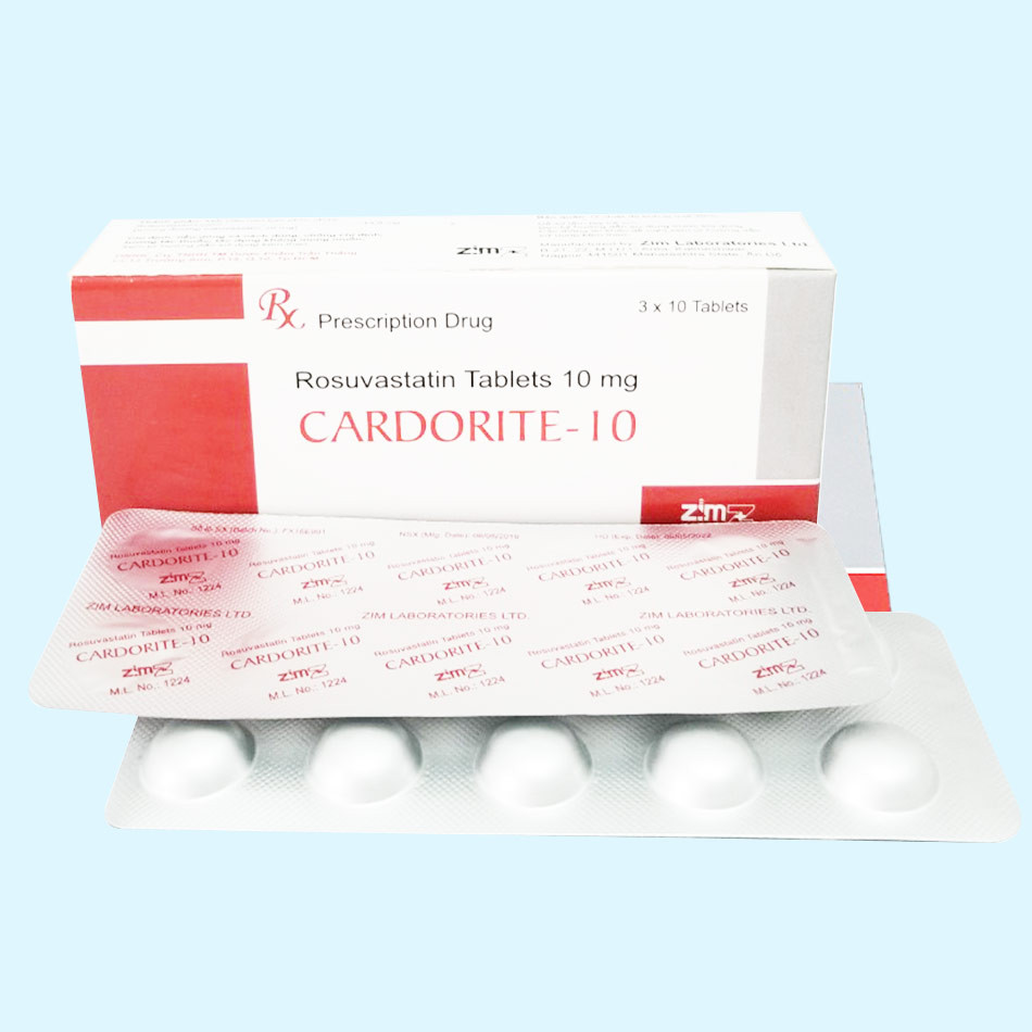 Hộp và vỉ thuốc Cardorite 10