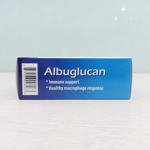 Mặt sau hộp Albuglucan chính hãng